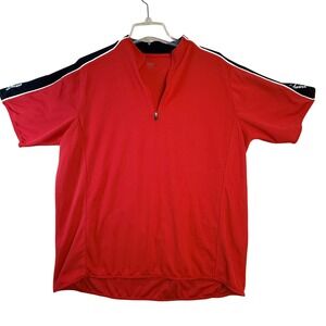 Schwinn Mens Red Cycling Jersey Shirt XL Short Sleeve Bike Ride Top Pockets‎